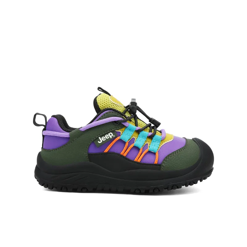 Детские кроссовки из экокожи с ретро-стилем Jeep, Purple Green — фото 3