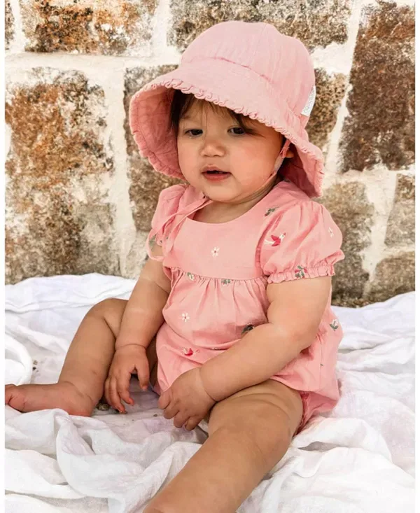 Детский комбинезон для новорожденных с вышивкой Swallow Embroidered Bodysuit Purebaby, Swallow Broderie — фото 2