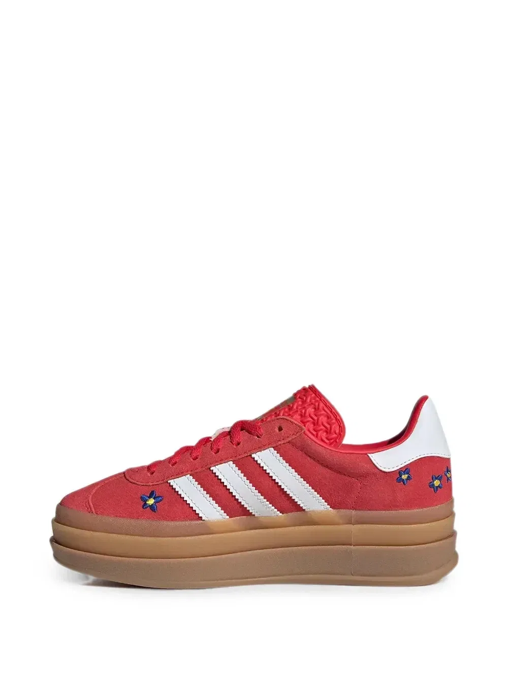 Кроссовки Gazelle с цветочной вышивкой Adidas Kids, красный — фото 4