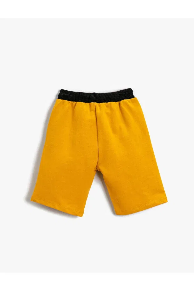 Детские шорты для мальчиков с принтом Slogan printed shorts Koton, Yellow/159 — фото 2