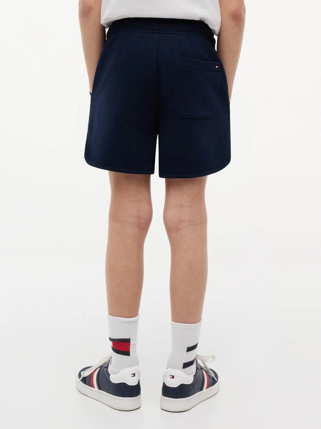 Шорты из футера, с логотипом Tommy Hilfiger, темно-синий — фото 2