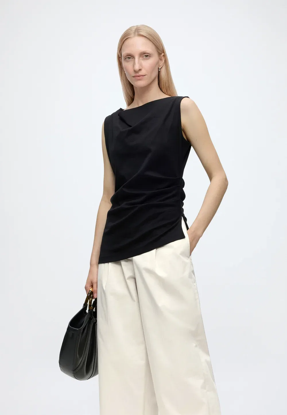 Чиносы с бочкообразными складками - широкие штанины Tommy Hilfiger, Light Silt — фото 4