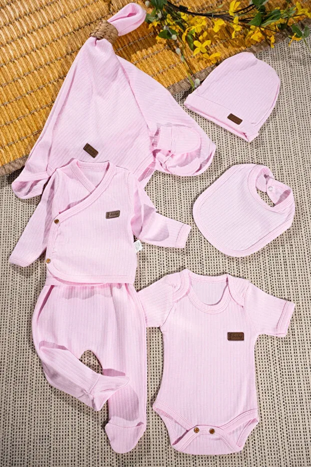 Детский комплект одежды для новорожденных хлопковый Rocha Baby, Pink — фото 4