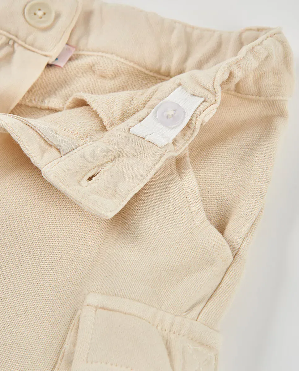 Детские шорты для мальчиков из флиса Boboli, Beige — фото 2