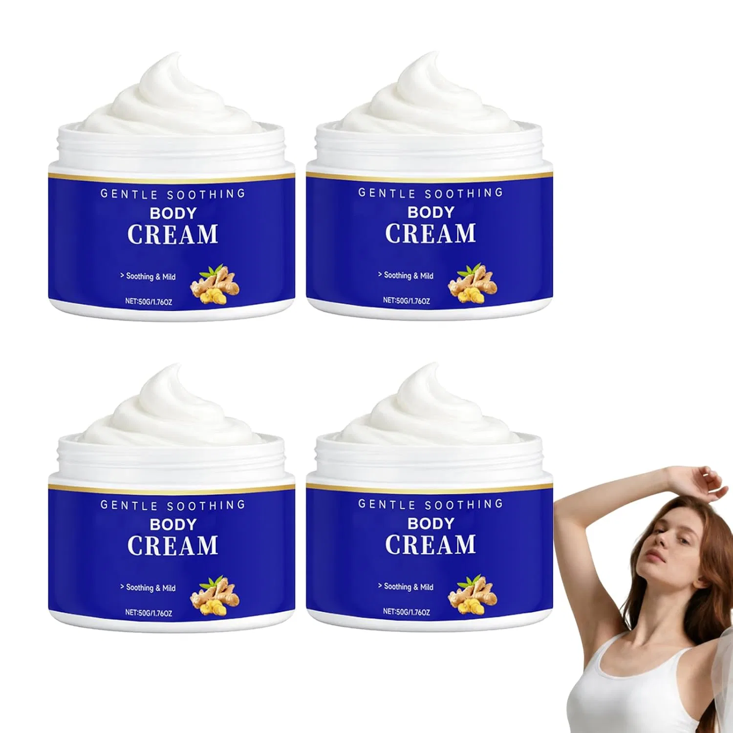 Успокаивающая крем для тела HFDCOO, 50г, 4 шт