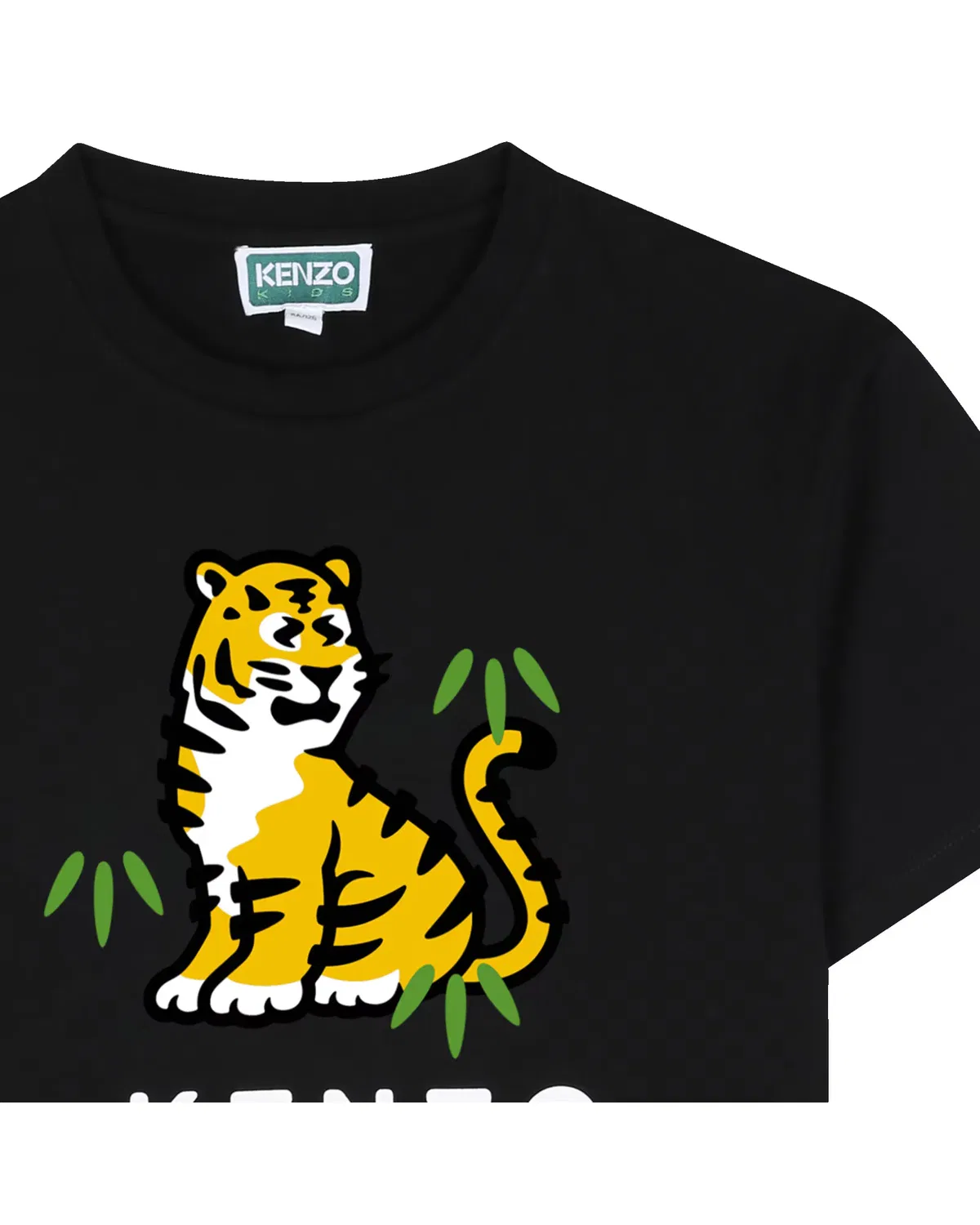 Детская футболка для мальчиков с принтом Kenzo Kids, Negro — фото 2