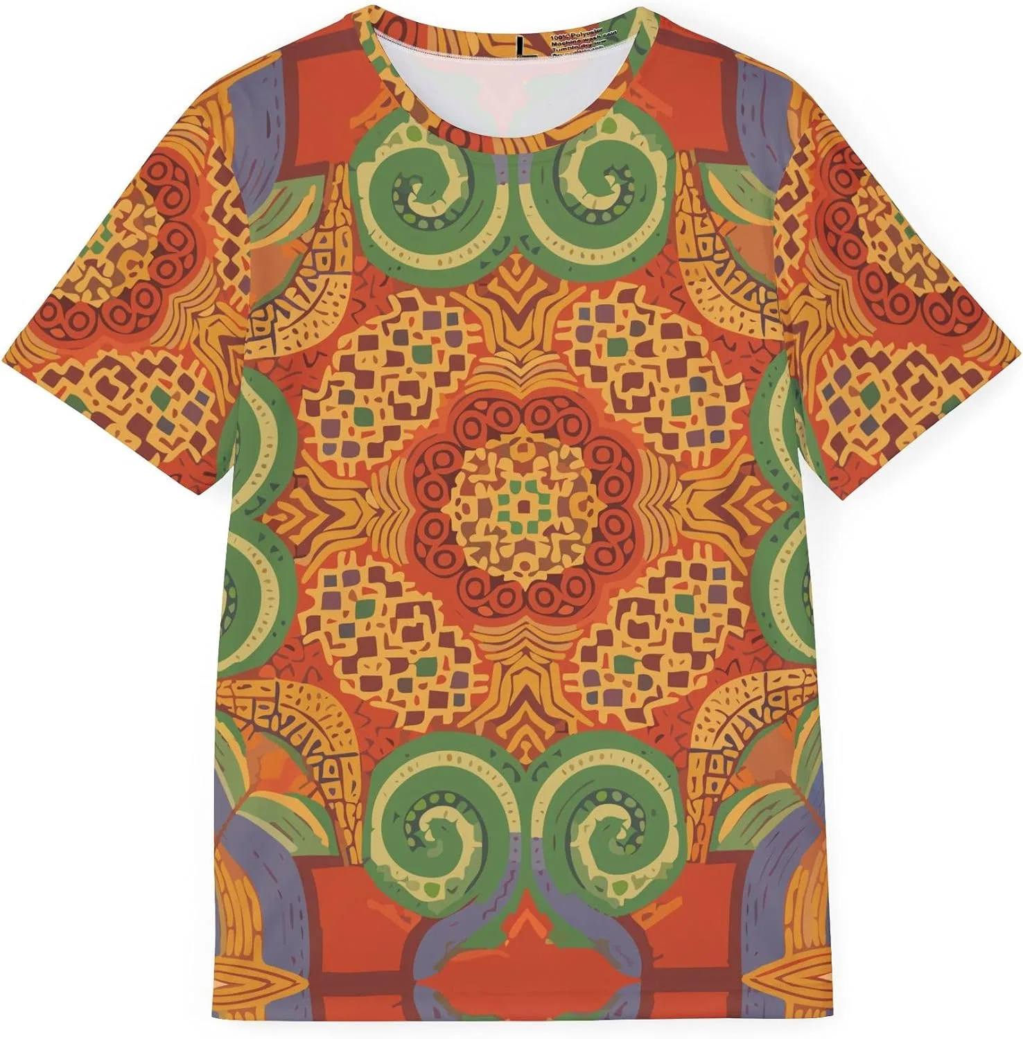 Мужская футболка с африканским принтом BayaAfrica, Multicolor