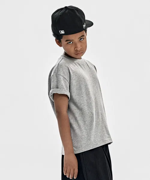 Детская хлопковая футболка с коротким рукавом, модель Solid Crop T-Shirt TAKEASY KIDS, Black — фото 2