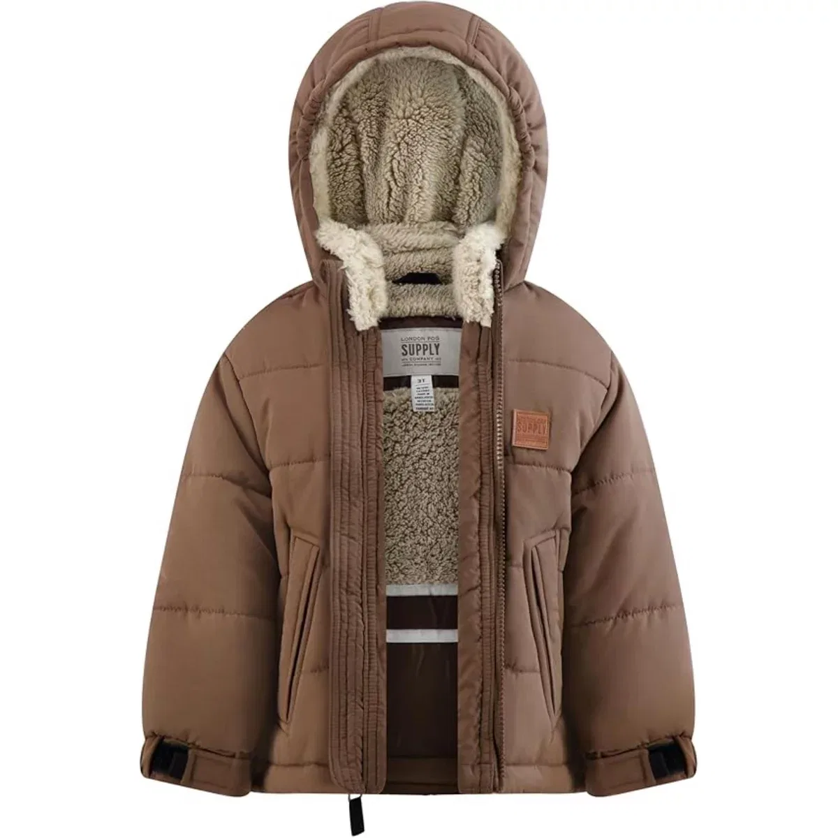 Детская пуховая куртка для мальчиков Heavyweight Stylish Winter Puffer Jackets London Fog, Brown — фото 2