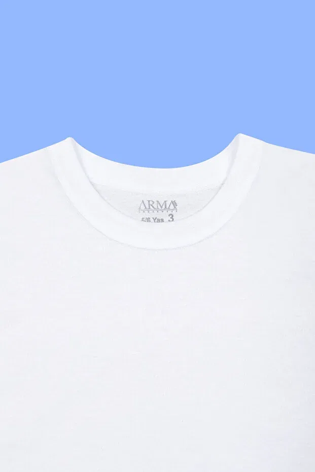 Детская майка с коротким рукавом комплект 3 шт Arma Yıldız, White-3 — фото 3