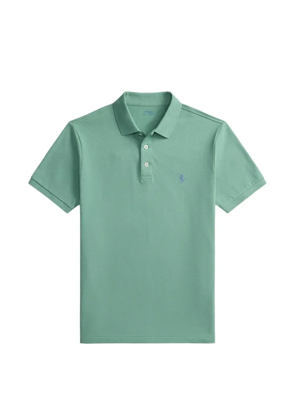Поло из эластичной сетки по фигуре Custom Slim Fit Polo Ralph Lauren, зеленый