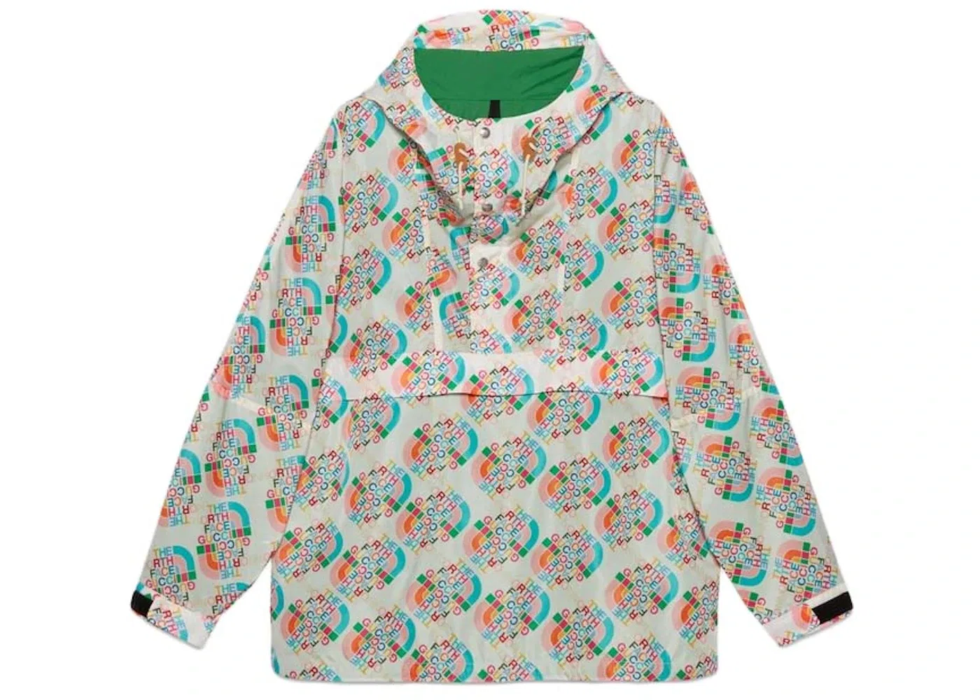 Мужская куртка с принтом коллекции The North Face Gucci, Ivory/Multicolor