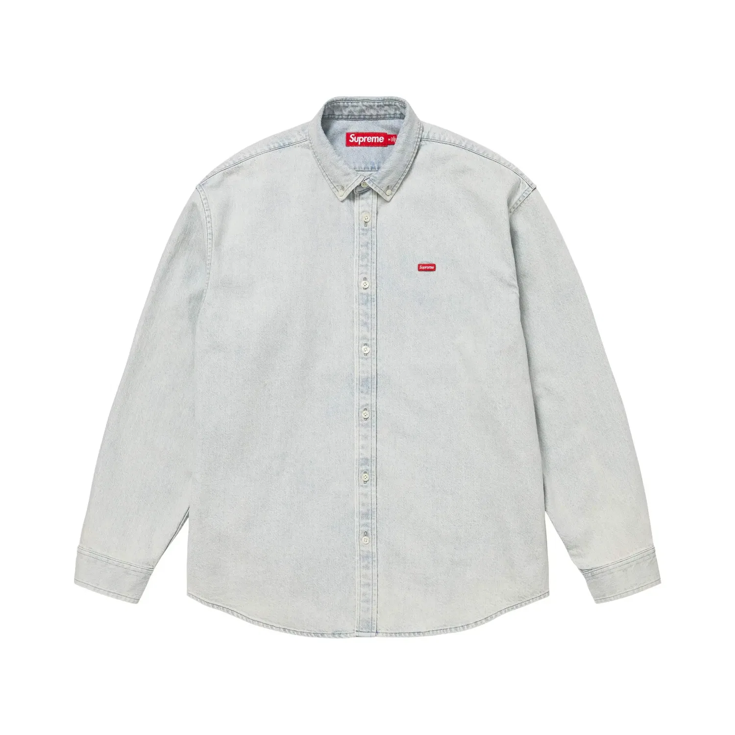 Джинсовая рубашка Supreme Small Box Denim Shirt, синий