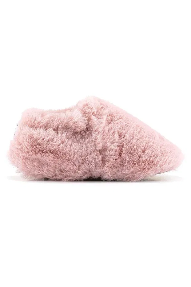 Детские пушистые ботиночки для девочек с принтом Hopfrög, Pink — фото 3
