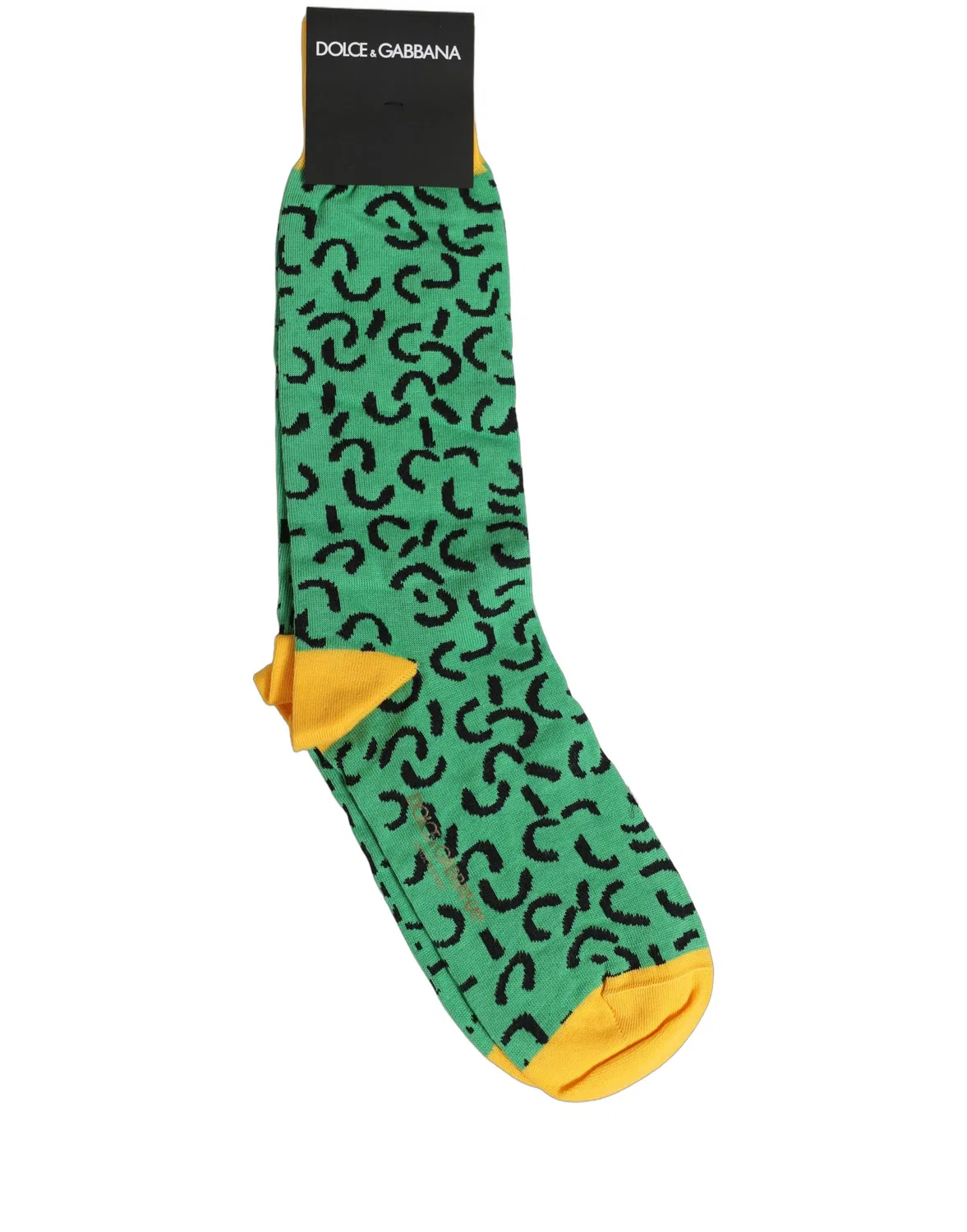 Мужские носки с абстрактным принтом Mid Calf Dolce & Gabbana, Green — фото 2