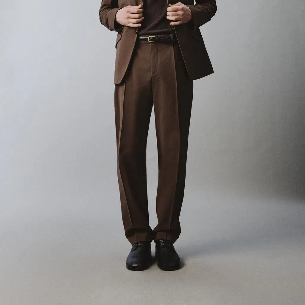 Мужские брюки классические Brown ZARA, Brown — фото 4