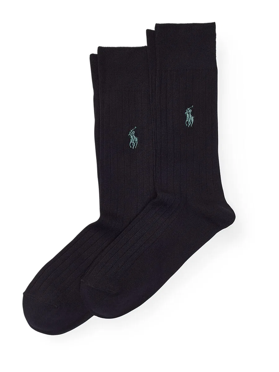 Носки Polo Ralph Lauren 'RIB EGYPTIAN-SOCKS-2 PACK' темно-синего цвета