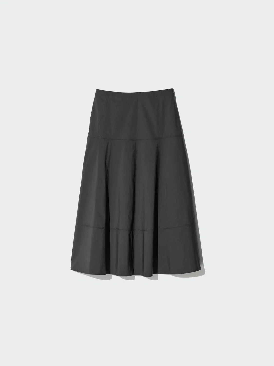 Юбка Uniqlo, круглая, из хлопка и нейлона, темно-синий — фото 3