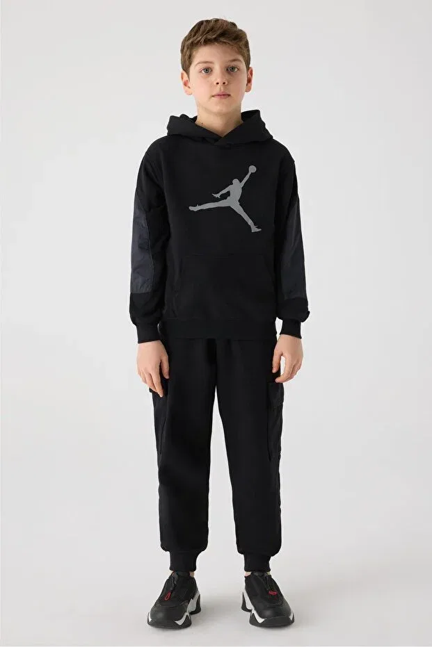 Детское для мальчиков худи с принтом Nike, Black