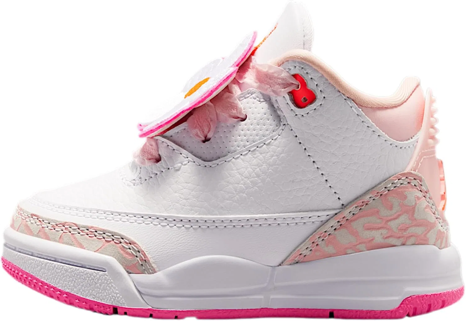 Детские кроссовки для мальчиков Jordan 3 Retro Nike, Pearl Pink/Pink Bloom/Pink Glow/Hyper Orange