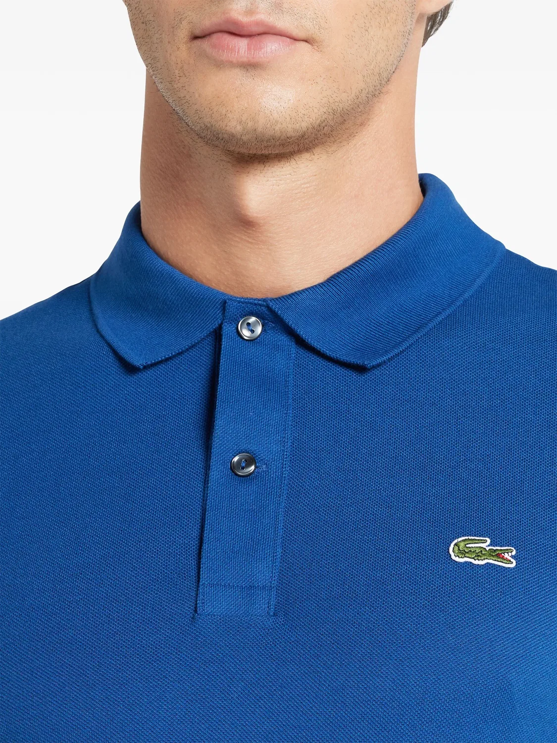 Поло рубашка оригинального дизайна Lacoste, синий — фото 2