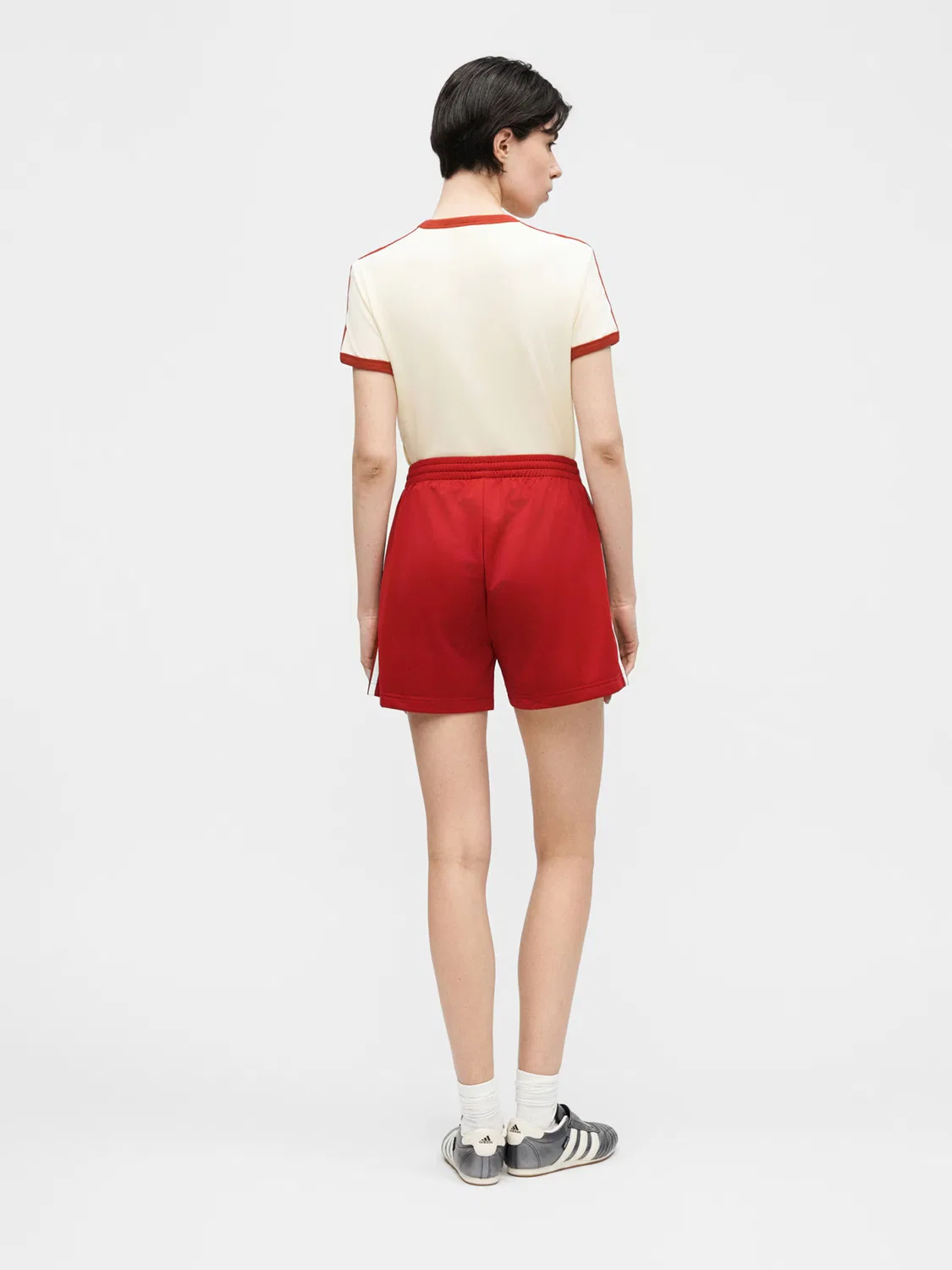 Шорты Adidas Originals свободного кроя Firebird Classic цвета ржаво-красный — фото 3