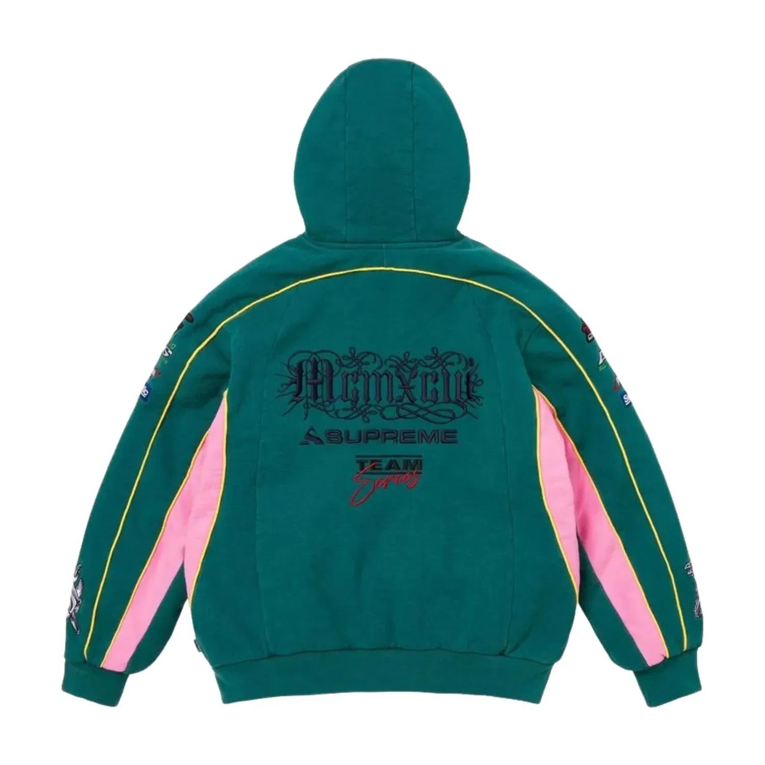 Мужское худи FW26 Racing Lined Zip Up Hooded Sweatshirt 'Dark Teal' Supreme, Dark Teal — фото 3