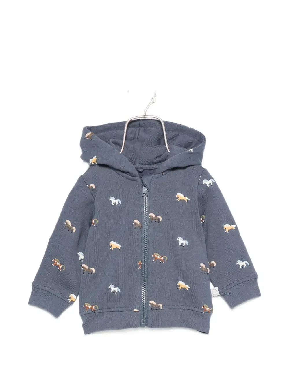 Толстовка на молнии с вышивкой в виде лошади Stella Mccartney Kids, синий