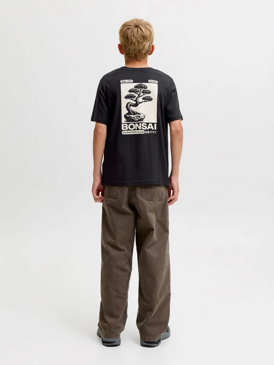 Детская рубашка черного цвета Jack & Jones Junior — фото 4