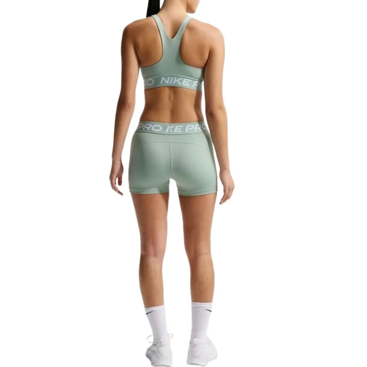 Женские шорты Pro Mid-Rise 7.5cm (approx.) Biker Shorts 'Steam White' Nike, Steam/White — фото 4