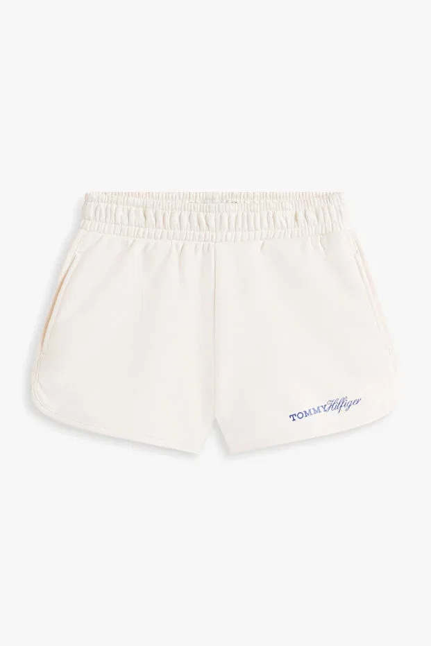 Детские шорты для девочек хлопковые Tommy Hilfiger, Antique White — фото 2