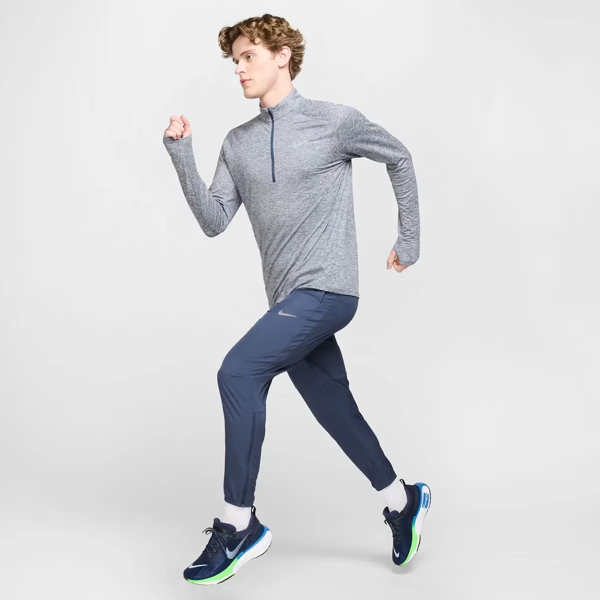 Мужская футболка с длинным рукавом Stride Nike, Azul — фото 4