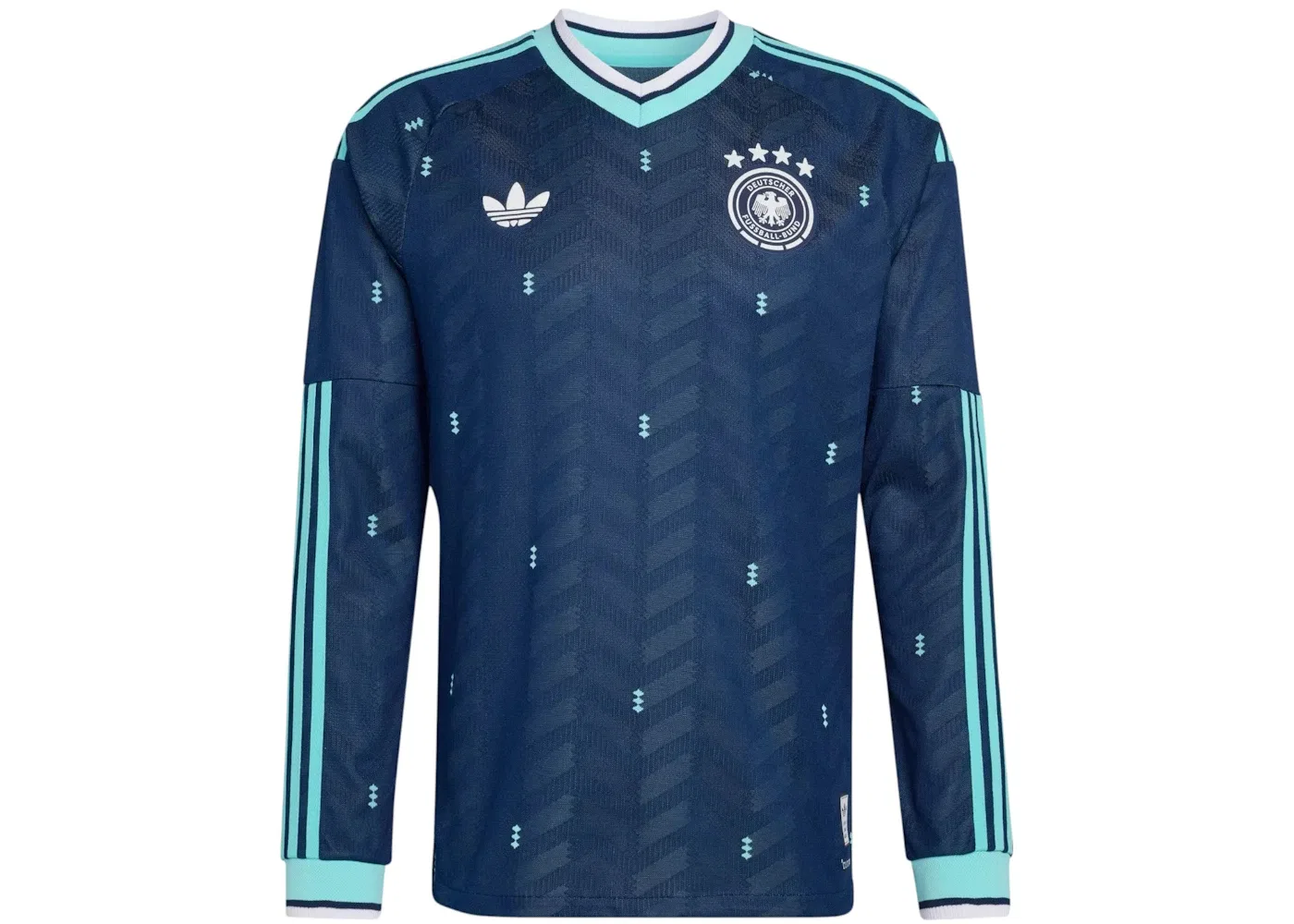 Мужская футболка с длинным рукавом аутентичная Jersey Adidas, Collegiate Navy