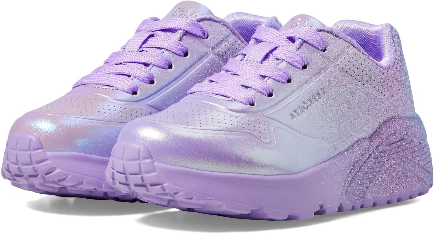 Детские кроссовки для девочек Uno Lite-Metallic Shimmers Skechers, Lavender/Multi — фото 2