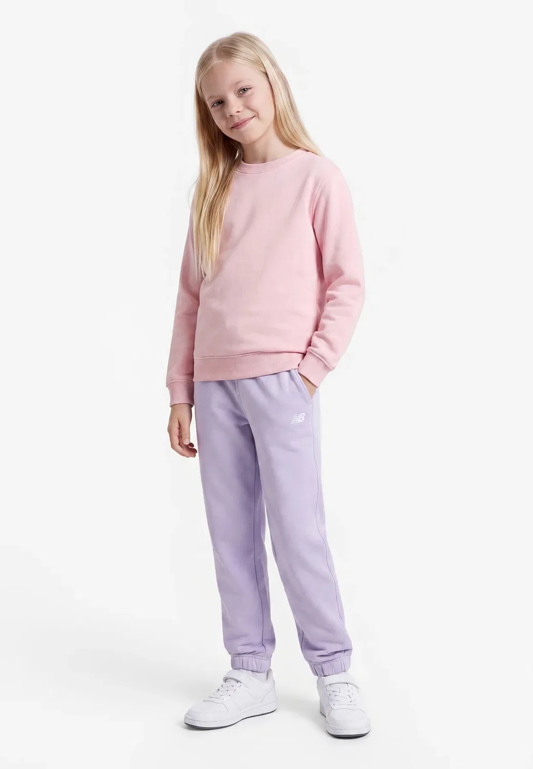 Небольшой логотип - спортивные штаны New Balance, Smoked Violet