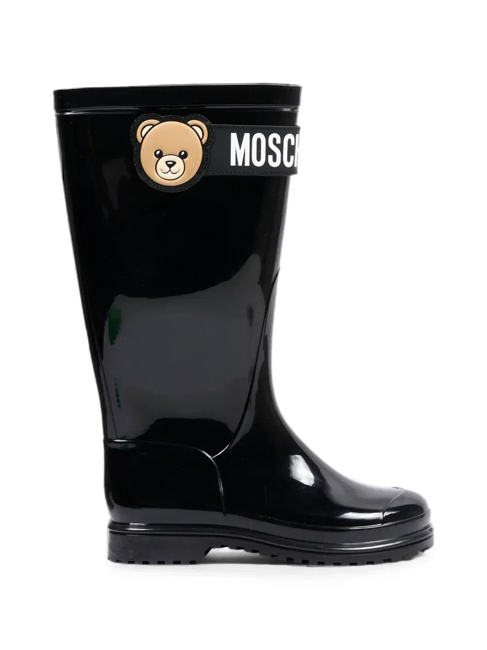 Сапоги с логотипом Тедди Биэр Moschino Kids, черный