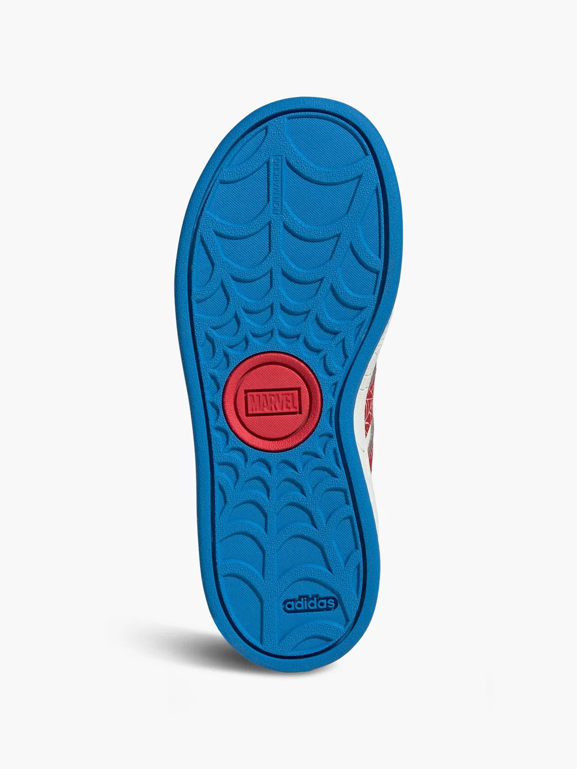 Детские кроссовки на липучках с пауком Marvel Adidas, белый — фото 3