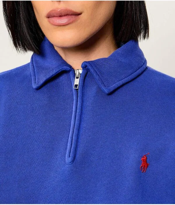 Женская толстовка на молнии Relaxed Fit Polo Ralph Lauren, Fiordaliso — фото 4