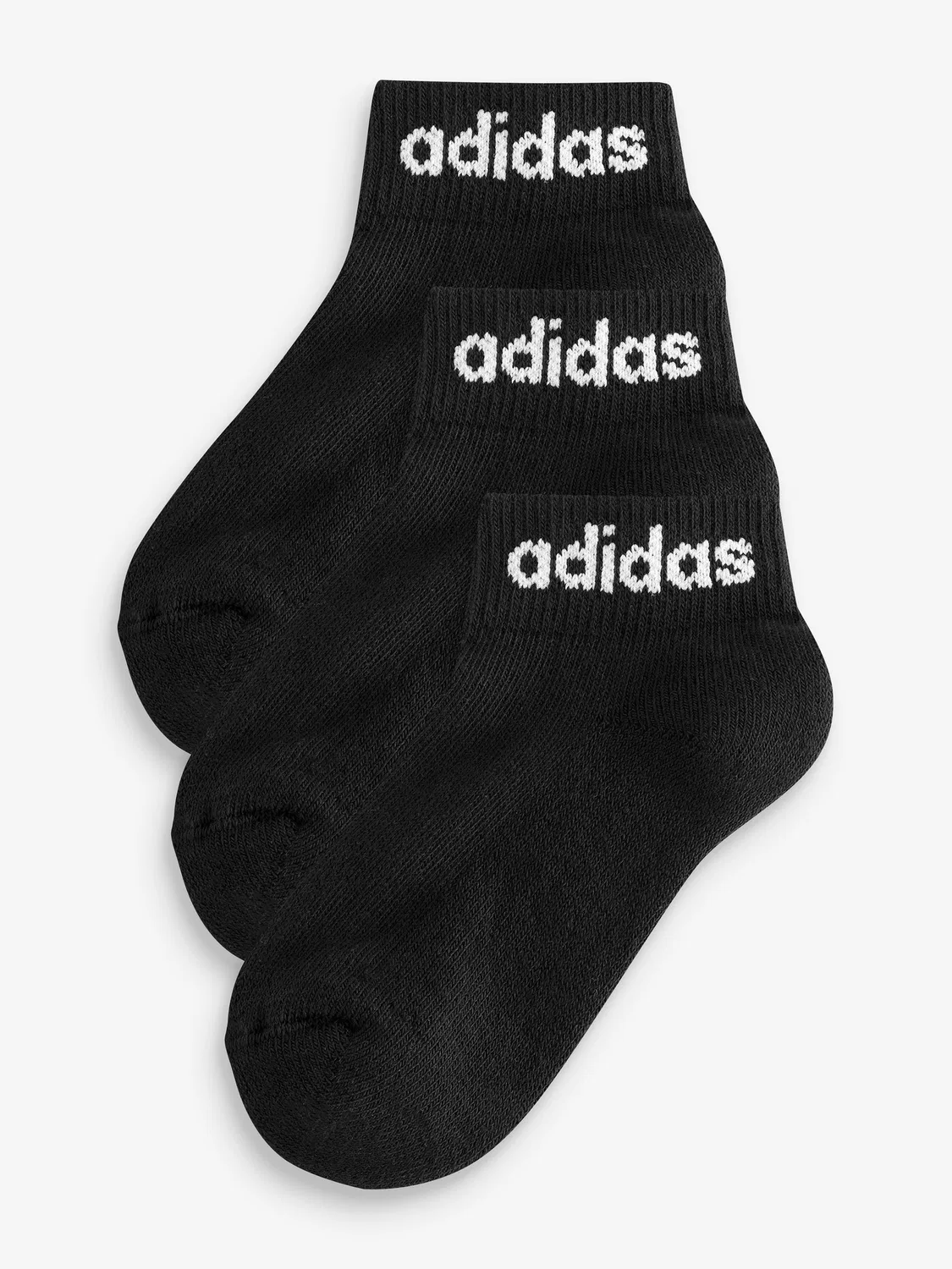 Носки с амортизацией adidas Black Linear Ankle Cushioned Socks 3 Pack, черный