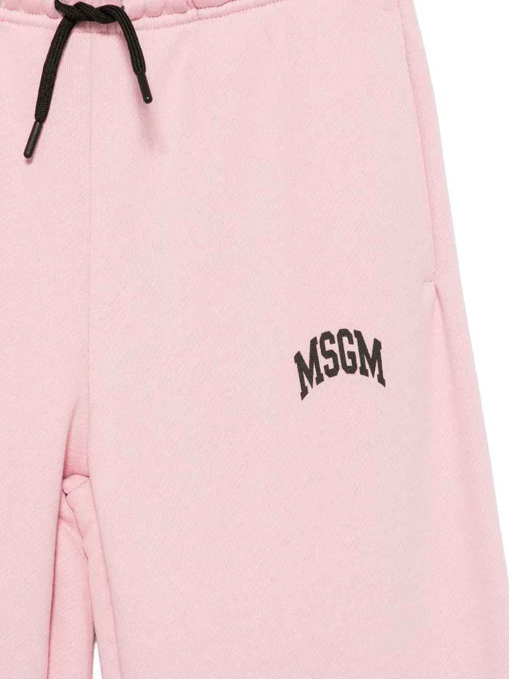 Спортивные брюки с кулиской и логотипом MSGM Kids, розовый — фото 3