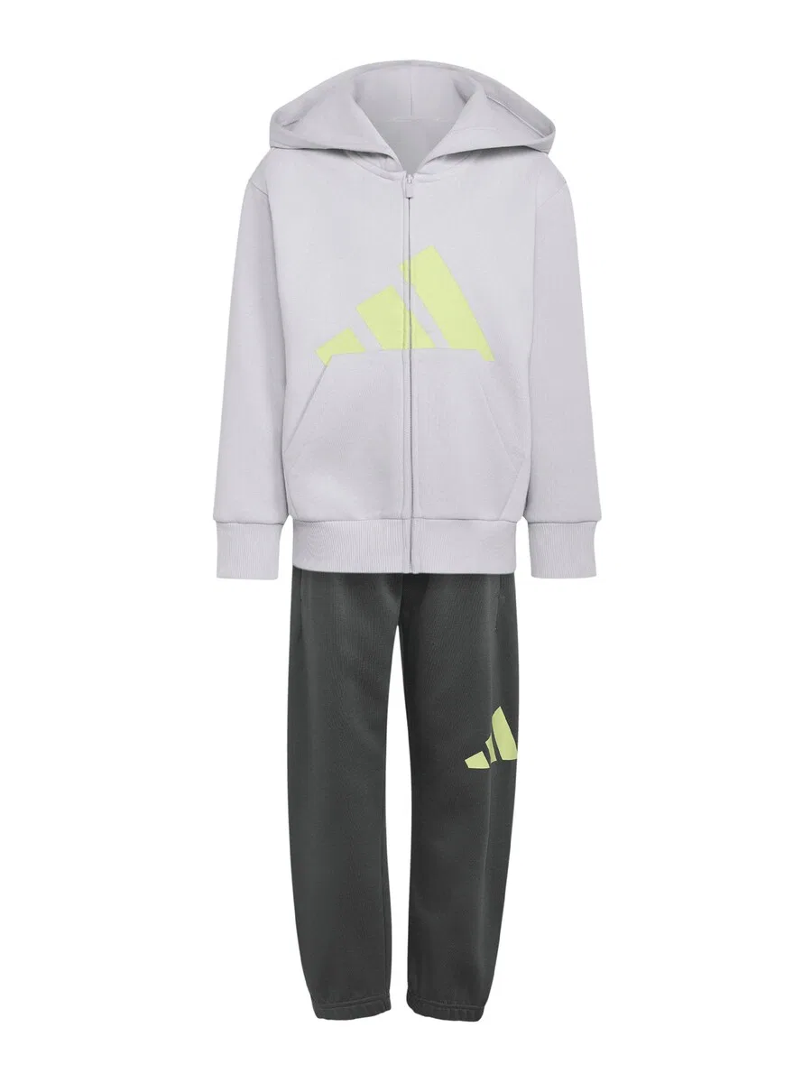 Спортивный костюм ADIDAS SPORTSWEAR 'Essentials' в графитовом и светло-сером цветах
