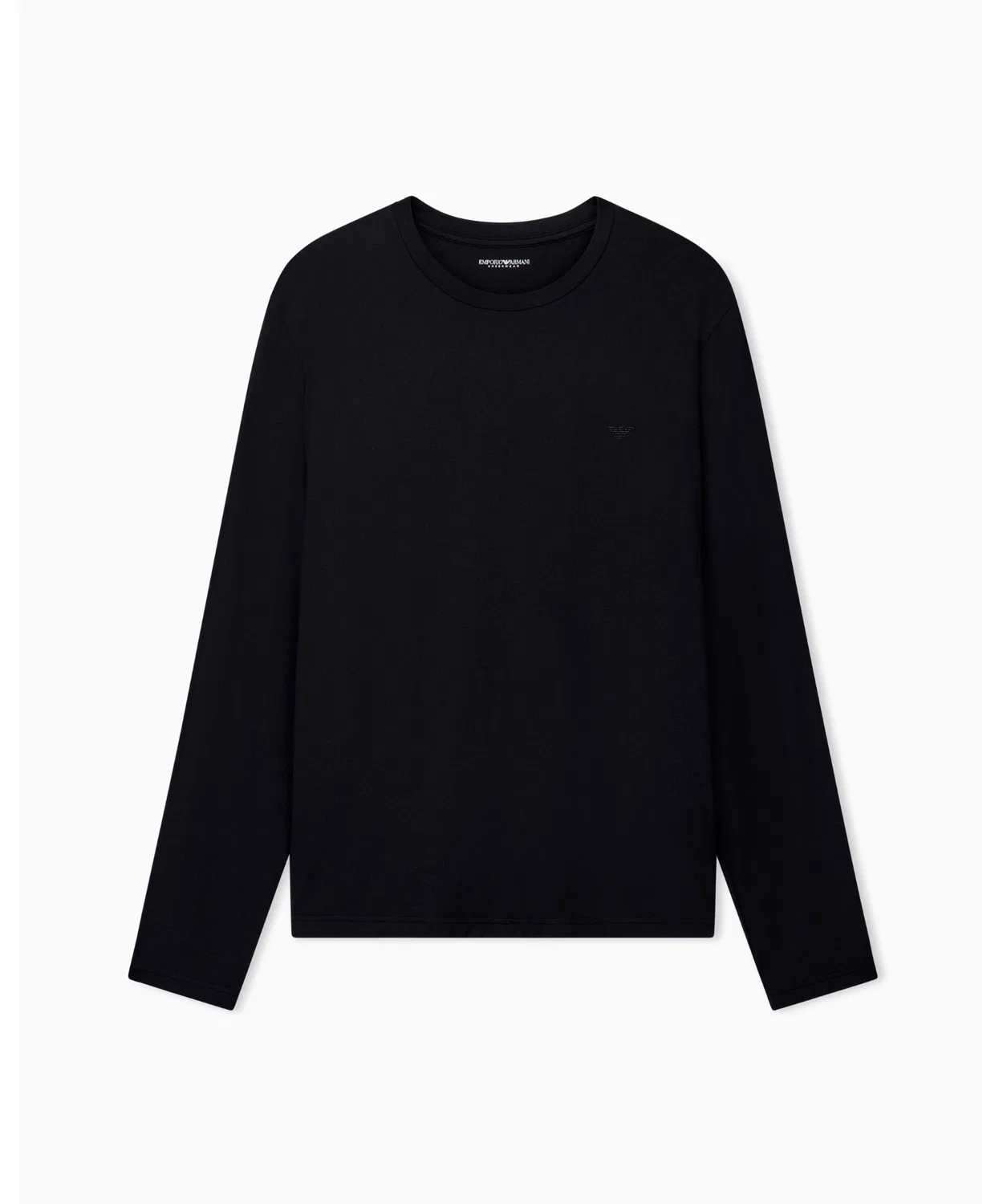 Мужская футболка с длинным рукавомиз модального джерси EMPORIO ARMANI, Black