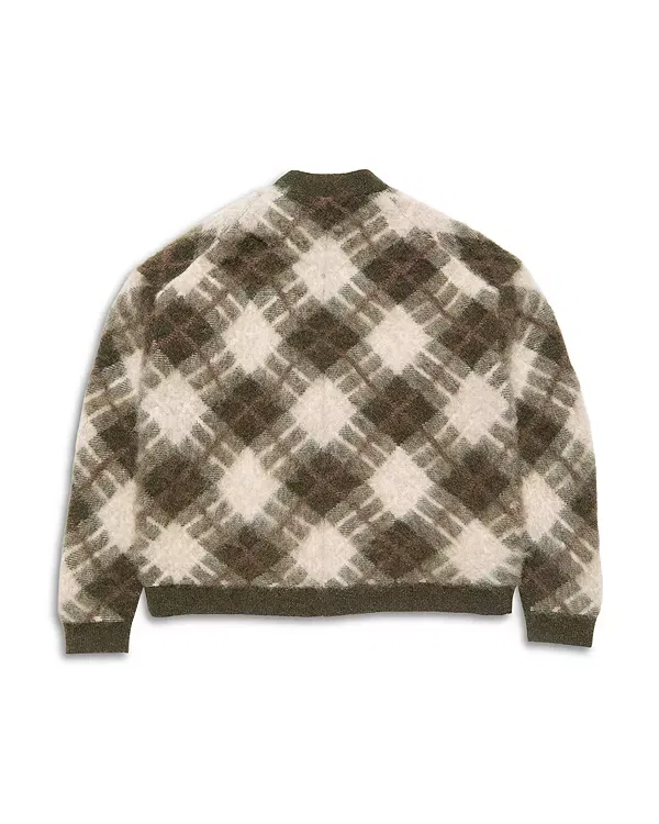 Женский кардиган из мохера и шерсти с V-образным вырезом Argyll Acne Studios, Olive Green — фото 2