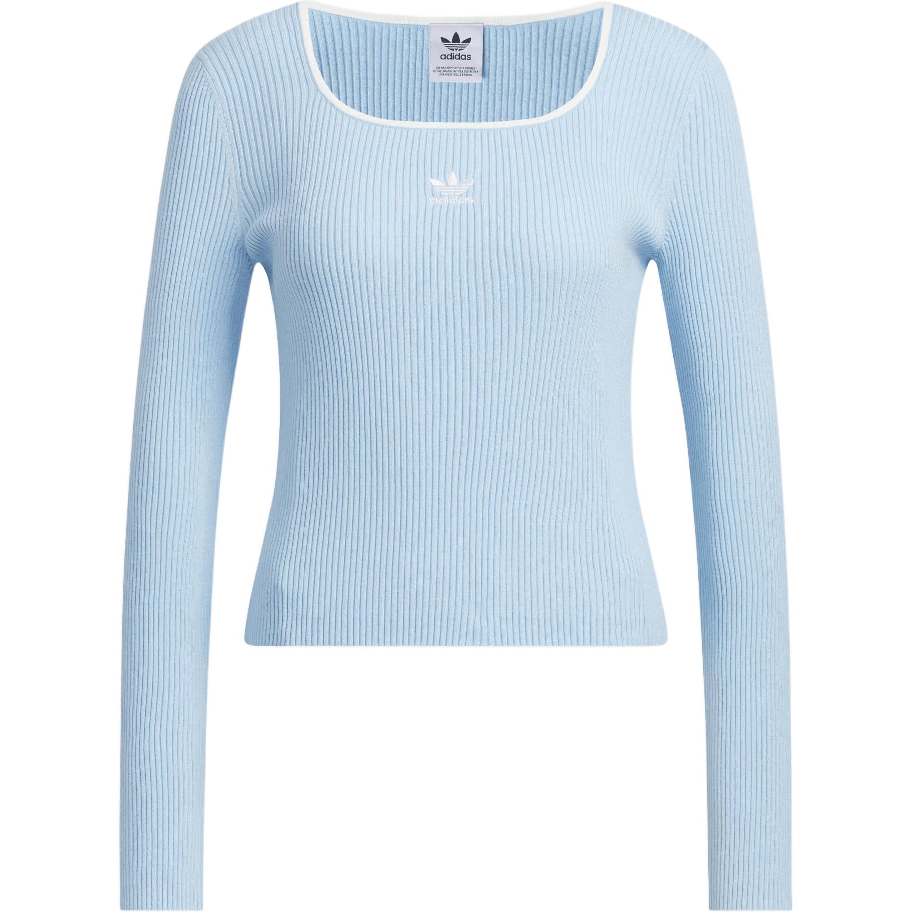 ADICOLOR FW24 Длинный Свитер Трикотаж Женский Розовый Синий Adidas Originals — фото 2