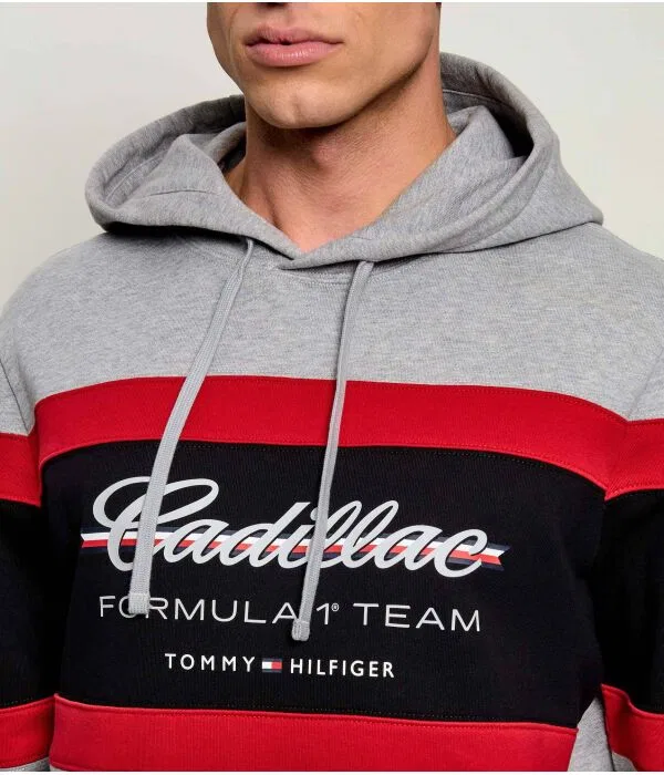 Мужское худи Tommy Hilfiger X Cadillac Formula 1, серый — фото 4