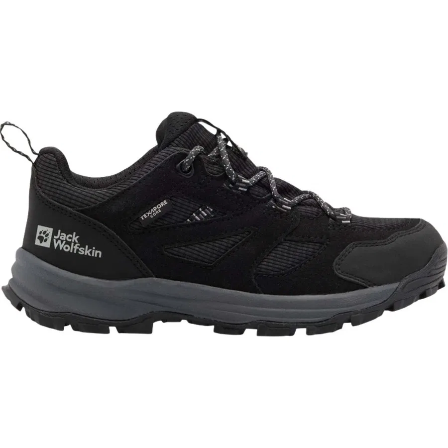 Детские кроссовки для outdoor с мембраной Texapore Vojo Tour Texapore Low K Jack Wolfskin, Антрацитовый