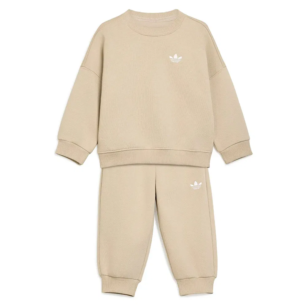Комплект из толстовки и брюк Adidas Originals, бежевый