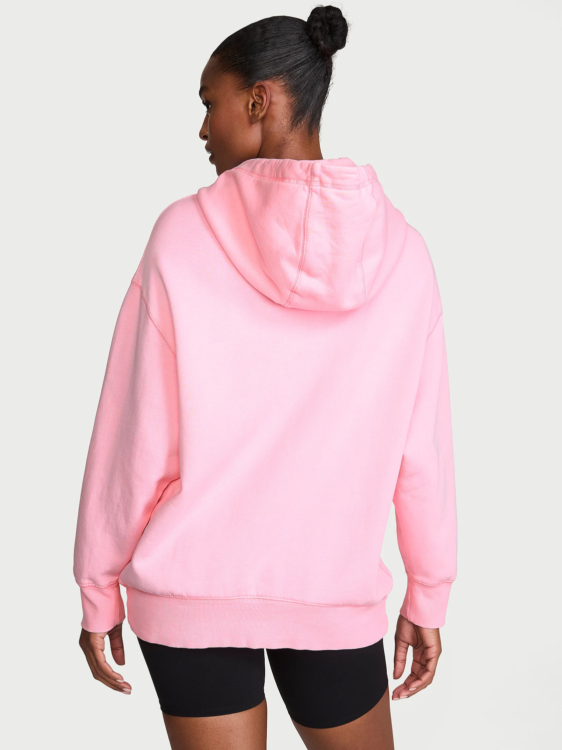 Худи с капюшоном Victoria's Secret Angel Essentials Iconic Fleece Relaxed, розовый — фото 3