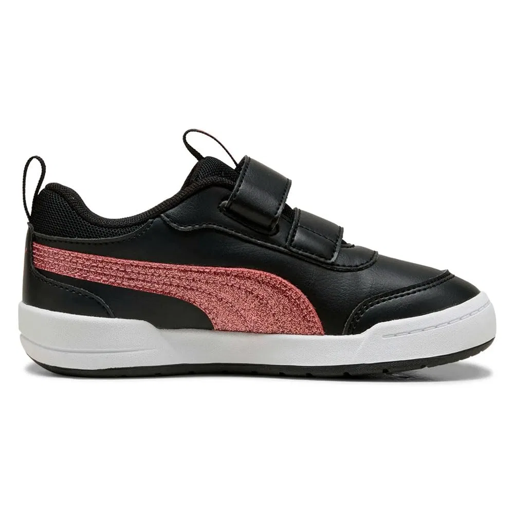 Детские кроссовки для девочек гибкие PUMA Multiflex 2 Glitz FS V PS PUMA Black Rose Gold — фото 3