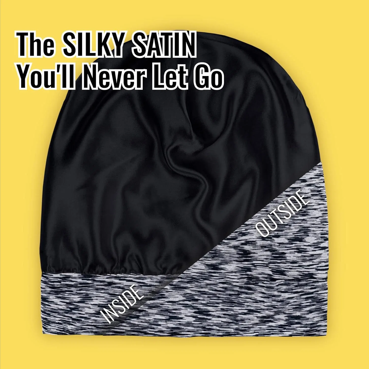 Шапочка для душа Satin Lined Nightcap Bonnet, PARISBELLA, темно-серый — фото 2